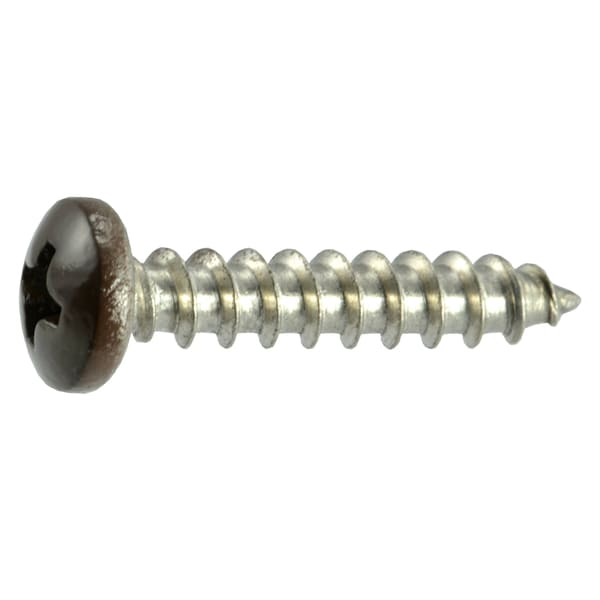 Midwest Fastener Sheet Metal Screw, #10 x 1 in, Painted 18-8 Stainless Steel Pan Head Phillips Drive, 100 PK 09117 - main